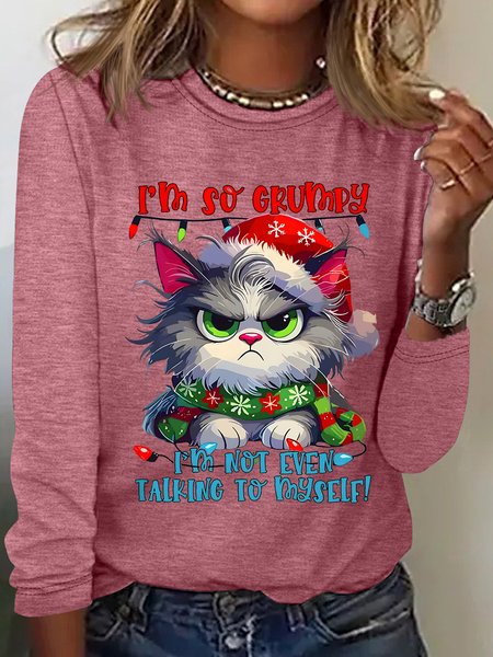 

Grumpy Cat Casual Long Sleeve Shirt, Watermelon, Long sleeves