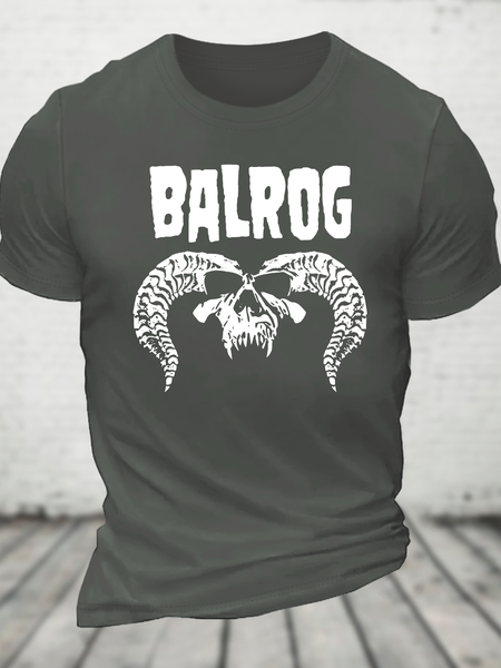 

Fantasy Ring Movie Balrog Cotton T-Shirt, Deep gray, T-shirts