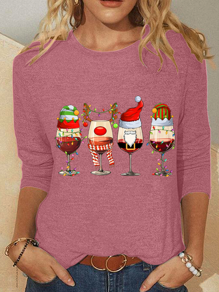 

Christmas Wine Lover Long sleeve Shirt, Watermelon, Long sleeves