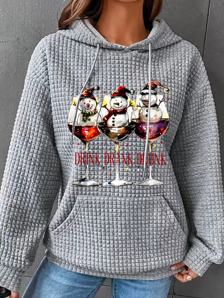 Drink Drank Drunk Christmas Season Sweatshirt, Gray, Hoodies&Sweatshirts