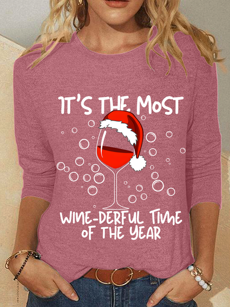 

Wine-themed Christmas Long sleeve Shirt, Watermelon, Long sleeves