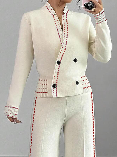 

Medium Elasticity Casual Loose Sweater Cardigan, Off white, Cardigans