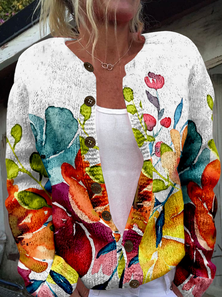 

Women's Ethnic Thicken Loose Jacket, Multicolor, Outerwear