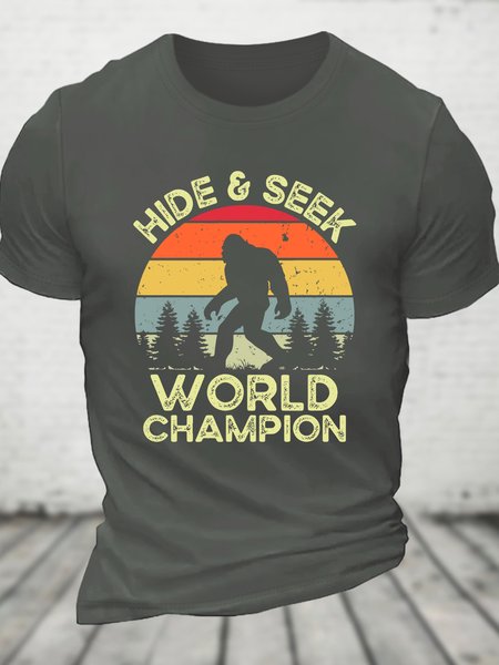 

Retro Vintage Big Foot Cotton T-shirt, Deep gray, T-shirts