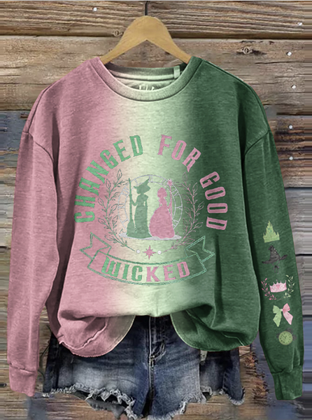 

Casual Crew Neck Animal Sweatshirt, Green, Hoodies & Sweatshirts