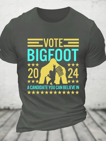 

Funny Bigfoot for President Cotton T-shirt, Deep gray, T-shirts