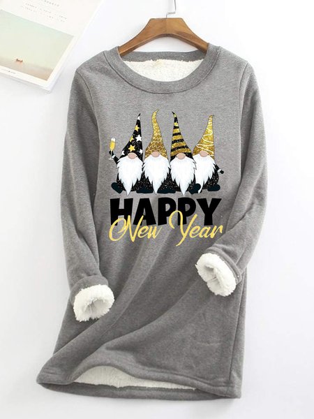 

Casual Crew Neck Christmas Sweatshirt, Gray, Hoodies & Sweatshirts