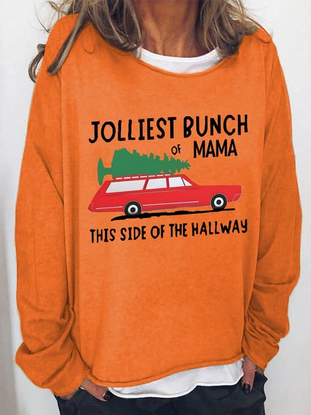 

Jolliest Bunch Of Mama Christmas Casual Sweatshirt, Orange, Hoodies&Sweatshirts