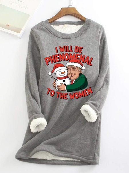 

Casual Crew Neck Christmas Sweatshirt, Gray, Hoodies & Sweatshirts