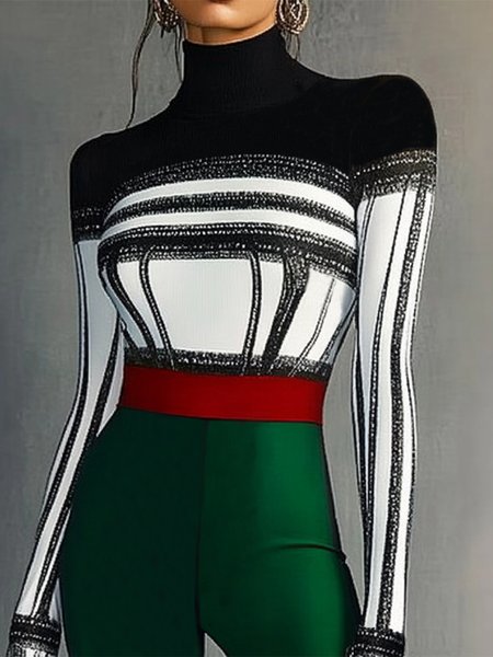 

Abstract Graphic Tight Urban T-Shirt, Black-white, Tees