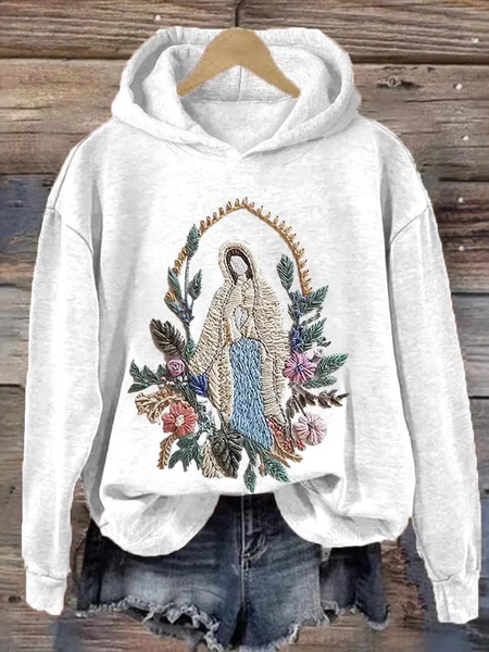 

Casual Hoodie Ethnic Sweatshirt, White, Hoodies & Sweatshirts
