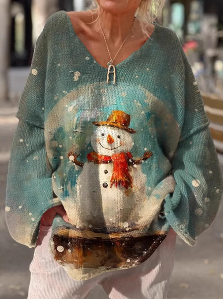 Casual V Neck Floral Sweatshirt, Green, Hoodies & Sweatshirts