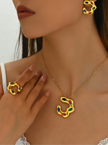 

Elegant Color Block 3 Piece Set, As picture, Other Accs