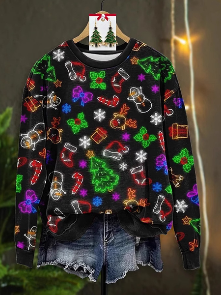 

Casual Crew Neck Floral Sweatshirt Zipper, Color5, Hoodies & Sweatshirts