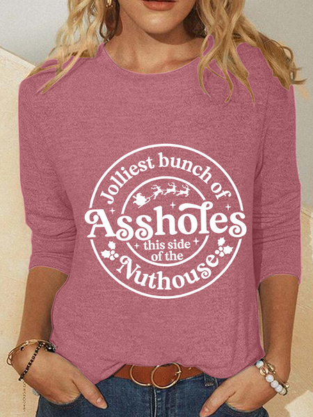 

Jolliest Bunch Of Assholes This Side Casual Long Sleeve Shirt, Watermelon, Long sleeves