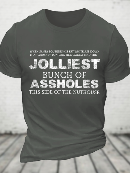 Jolliest Bunch Of Assholes Shirt This Side Of The Nuthouse Cotton T-Shirt, Deep gray, T-shirts