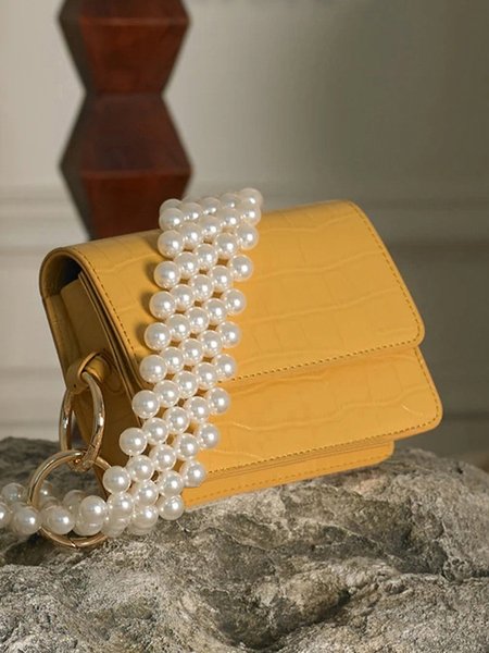

Elegant Shoulder Bag, Yellow, Bags