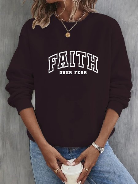 

Neck Loose Vintage Sweatshirt, Black, Hoodies&Sweatshirts