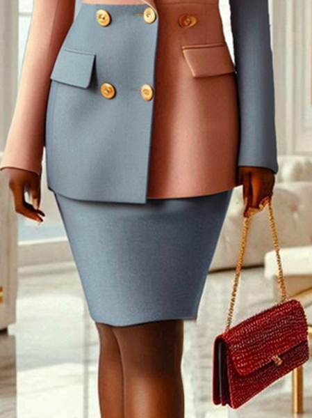 

Urban Tight Plain Skirt, Blue, Skirts
