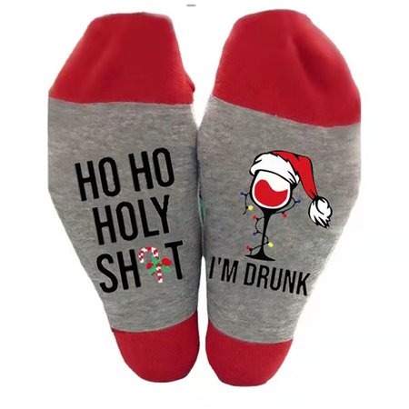 

1pair Christmas Letters Goblet Men Mid-calf Socks, Color4, Socks