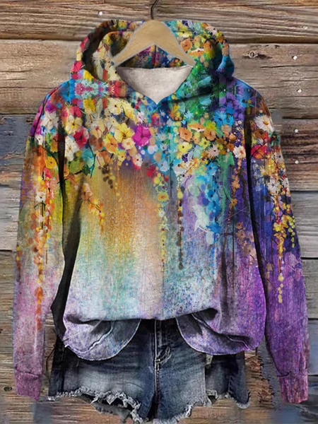 

Casual Hoodie Floral Sweatshirt, Color5, Hoodies&Sweatshirts