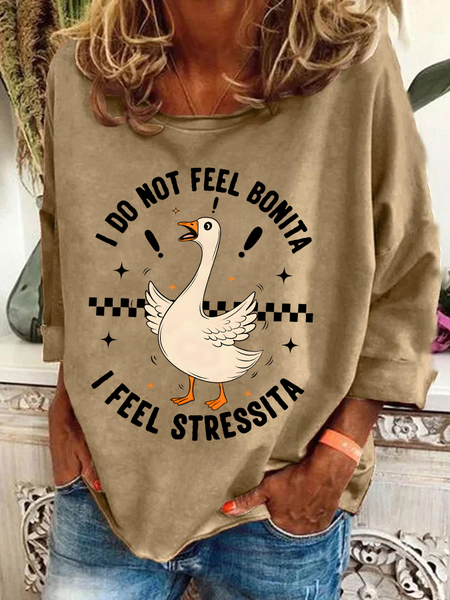 I Do Not Feel Bonita Casual Sweatshirt, Khaki, Hoodies&Sweatshirts