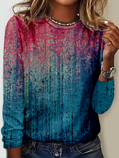 

Jersey Casual T-Shirt, Deep blue, Long sleeves