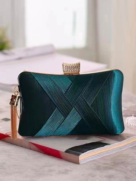 

Elegant Geometric Square Evening Clutch, Green, Clutches