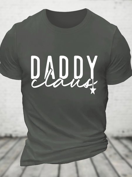 Daddy Claus Cotton T-shirt, Deep gray, T-shirts