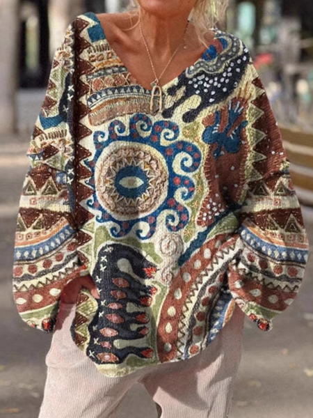 

Casual V Neck Floral Sweatshirt, Coffee, Hoodies & Sweatshirts