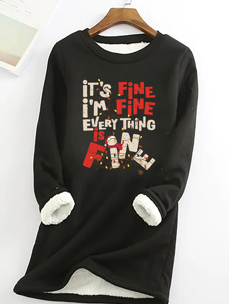 

Casual Crew Neck Christmas Sweatshirt, Black, Hoodies & Sweatshirts