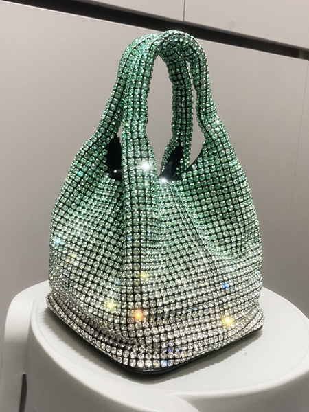 

Full brick handbag, Green, Bags