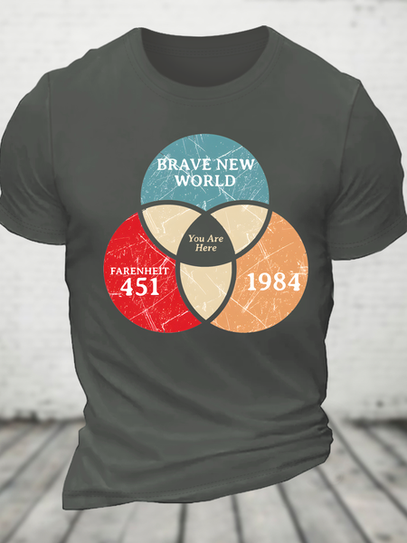 

You Are Here Cotton T-Shirt, Deep gray, T-shirts