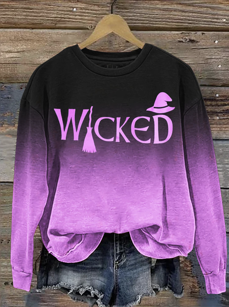 

Crew Neck Cotton Casual Halloween Sweatshirt, Rose red, Hoodies&Sweatshirts