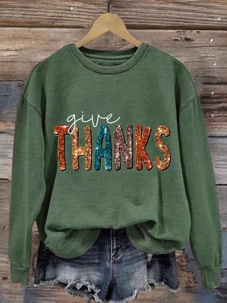 

Casual Crew Neck Geometric Sweatshirt, Green, Hoodies & Sweatshirts