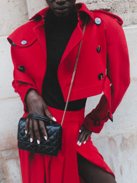 Christmas Buttoned Urban Jacket, Red, Jackets