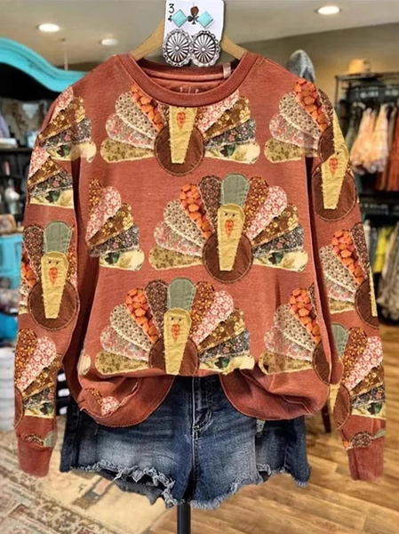 

Casual Crew Neck Animal Sweatshirt, Color3, Hoodies & Sweatshirts