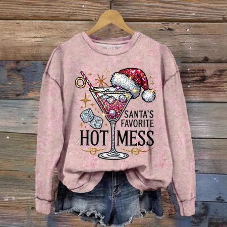 

Casual Crew Neck Animal Sweatshirt, Pink, Hoodies & Sweatshirts