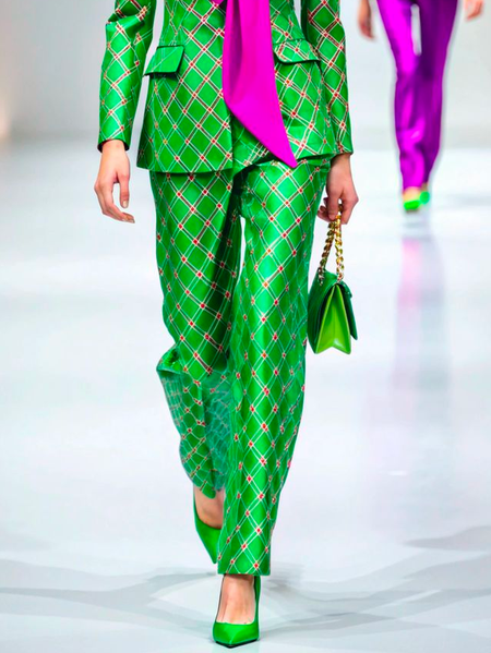 Abstract Graphic Urban Fashion Pants, Green, Pants
