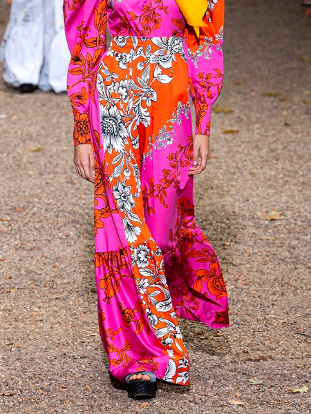 

Elegant Printing Loose Fashion Pants, As picture, Pants