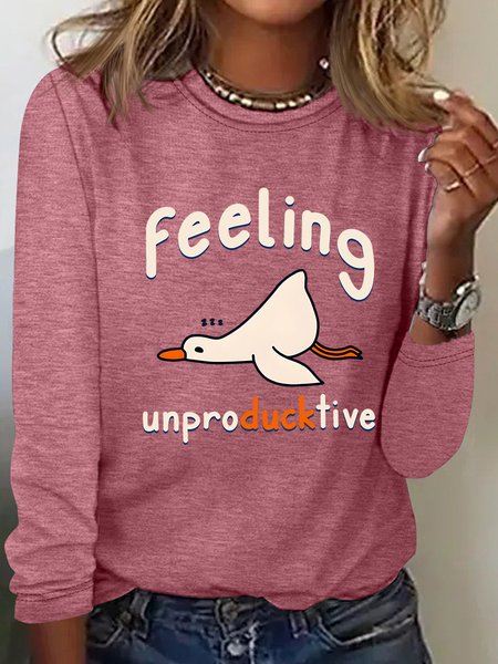 

Feeling Unproducktive Casual Long Sleeve Shirt, Watermelon, Long sleeves