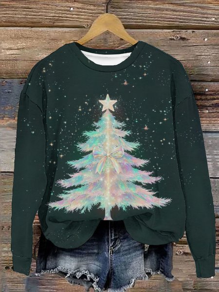 

Candy Christmas Tree Christmas Casual Sweatshirt, Dark green, Hoodies&Sweatshirts