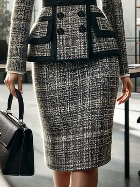 

Commuting Elegant Mini Skirt, As picture, Skirts
