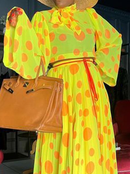 

Elegant Regular Fit Bell Sleeve Blouse, Yellow, Blouses and Shirts
