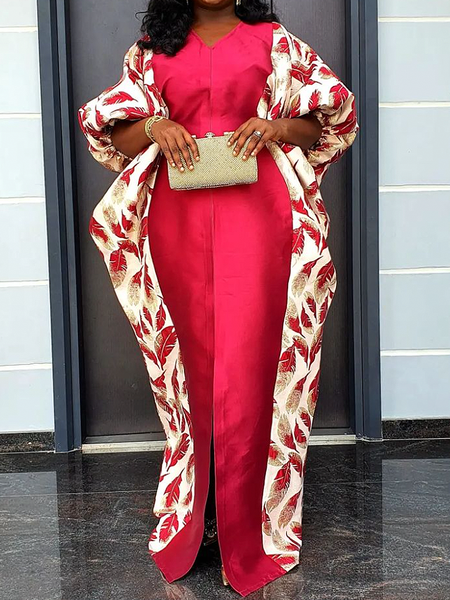

Elegant Color Block Maxi Dress, As picture, Maxi Dresses