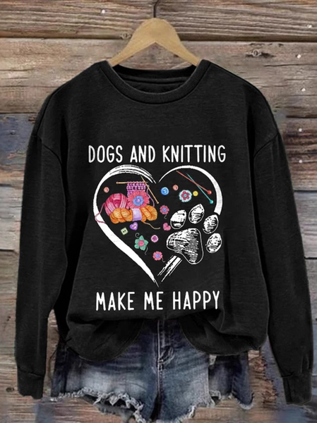 

Casual Crew Neck Animal Sweatshirt, Black, Hoodies & Sweatshirts