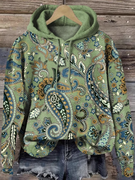 

Casual Hoodie Ethnic Sweatshirt, Green, Hoodies & Sweatshirts