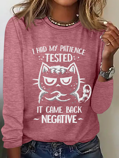 

Patience Tested Casual Long Sleeve Shirt, Watermelon, Long sleeves