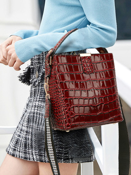 Elegant Clutch Bag, Wine red, Bags