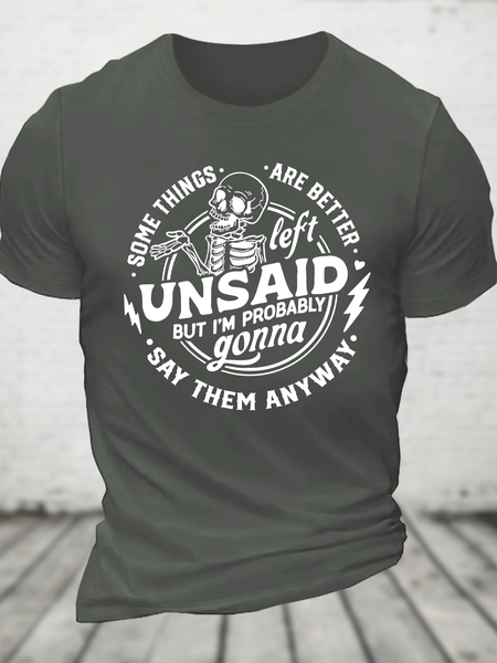 

Some Things Are Better Left Unsaid Cotton T-Shirt, Deep gray, T-shirts